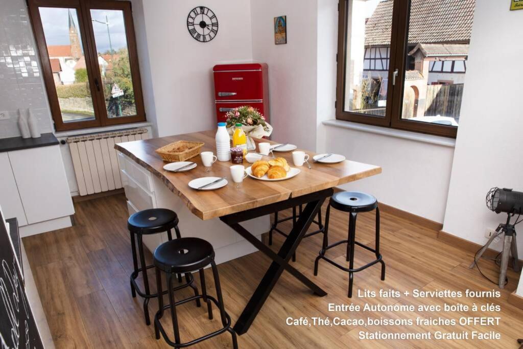 Charmant T3, 70M2, 2Ch,Tv 101 Cm, Wifi+Parking, Ettendorf Exteriör bild